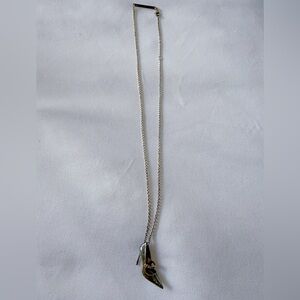 Manolo Blahnik Silver Necklace with heels Detail